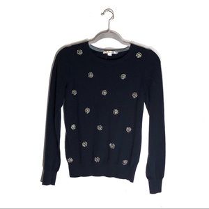 Boden Cotton/Cashmere Embellished Sweater